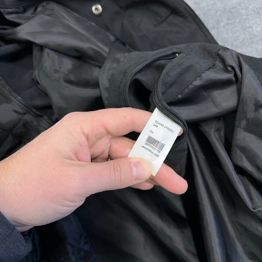 Ralph Lauren Trench Coat Men 44R Black Microfiber Full Zip Removable Liner *READ - Picture 9 of 14